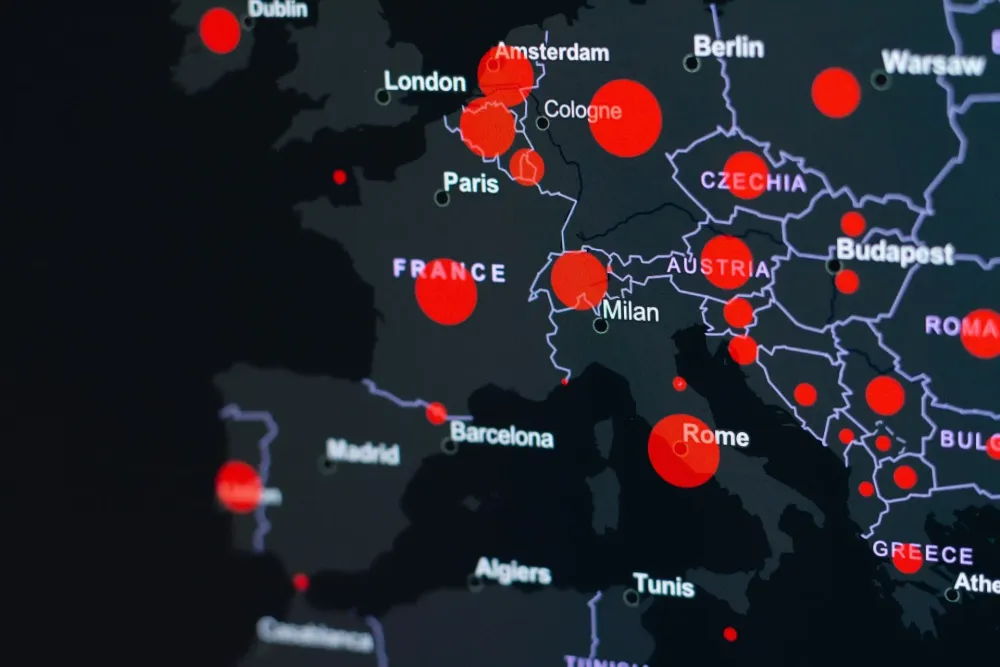 Map of Europe.