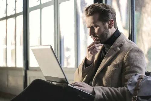image of a man thinking